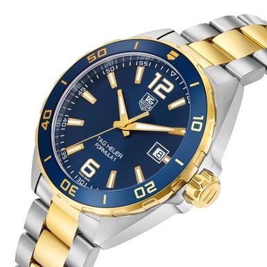 Shop Authentic Tag Heuer Formula 1 Analog Blue Dial Two Tone Steel Strap Watch for Men - WAZ1120.BB0879 - Luxxuri