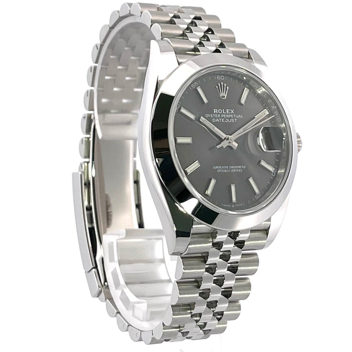 Shop Authentic Rolex Datejust 41 Oyster Grey Dial Silver Oystersteel Bracelet Watch for Men - M126300-0008 - Luxxuri