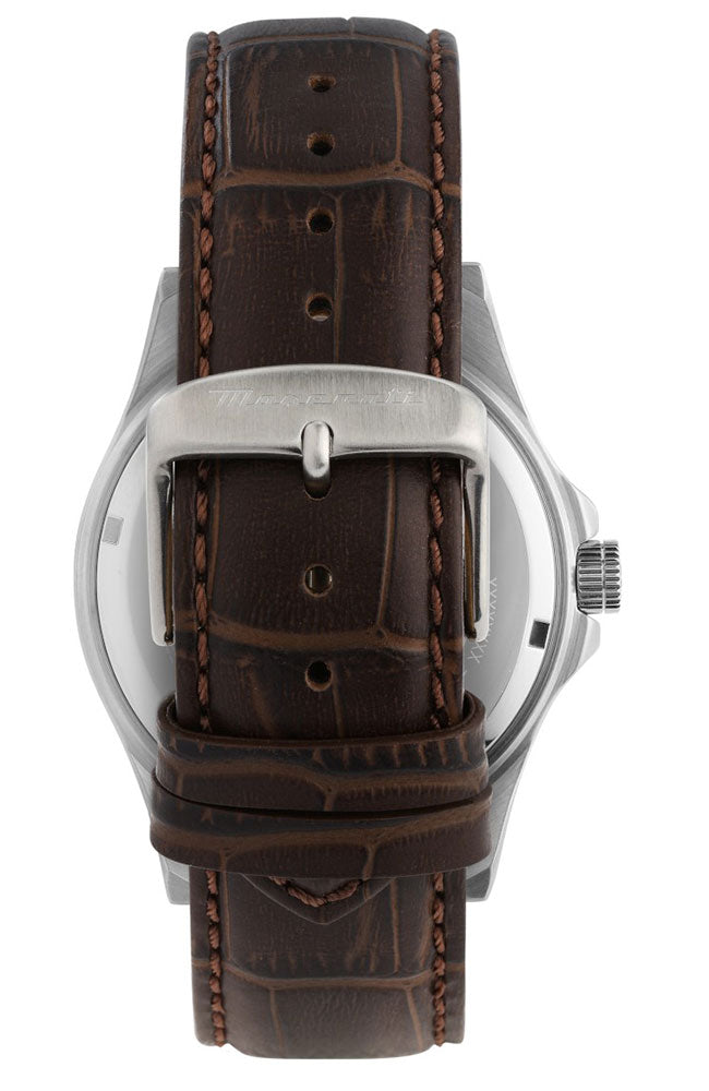 Shop Authentic Maserati Competizione Analog Blue Dial Brown Leather Strap Watch for Men - R8851100004 - Luxxuri