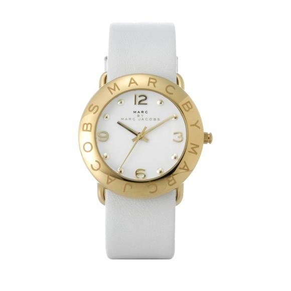 Shop Authentic Marc Jacobs Amy White Dial White Leather Strap Watch for Women - MBM1150 - Luxxuri