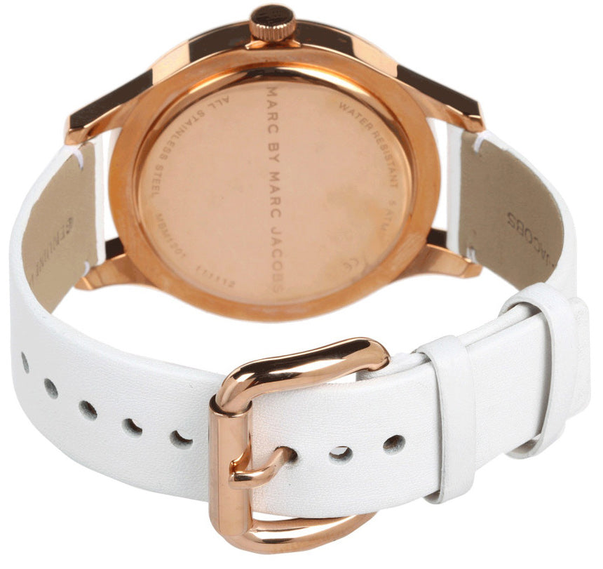 Shop Authentic Marc Jacobs Blade White Dial White Leather Strap Watch for Women - MBM1201 - Luxxuri