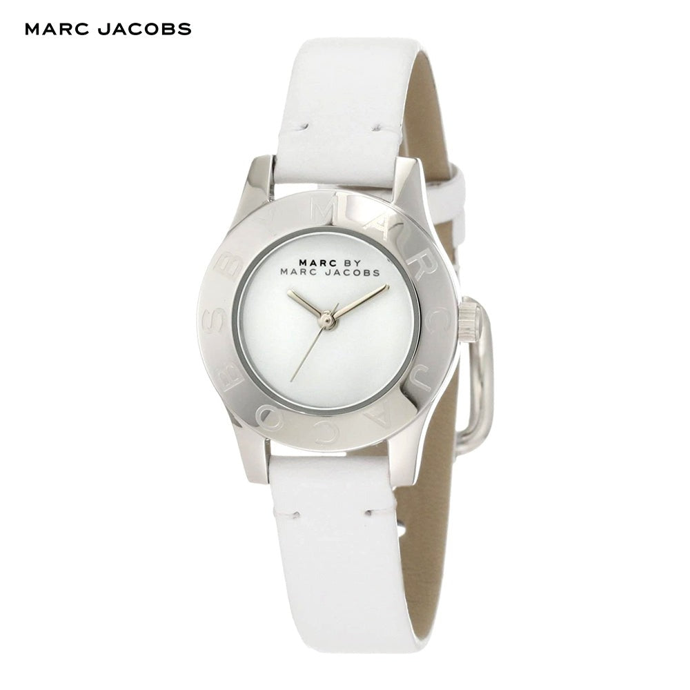 Shop Authentic Marc Jacobs Mini Blade White Dial White Leather Strap Watch for Women - MBM1206 - Luxxuri