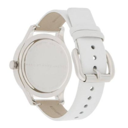 Shop Authentic Marc Jacobs Mini Blade White Dial White Leather Strap Watch for Women - MBM1206 - Luxxuri