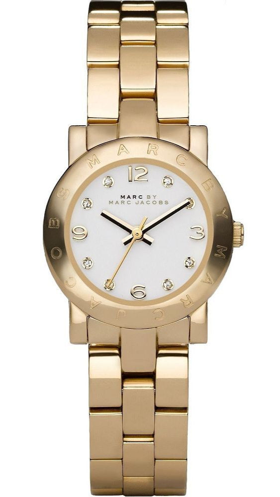 Shop Authentic Marc Jacobs Mini Amy White Dial Gold Steel Strap Watch for Women - MBM3057 - Luxxuri