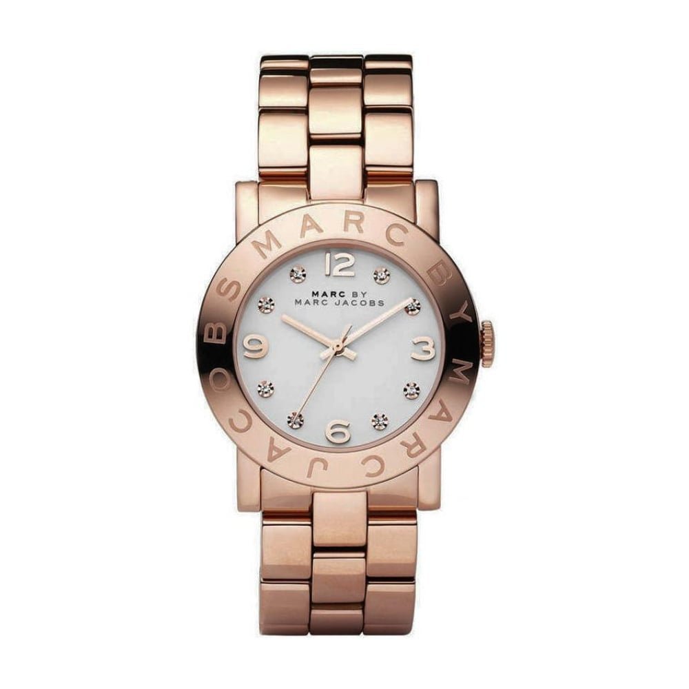 Shop Authentic Marc Jacobs Amy White Dial Rose Gold Steel Strap Watch for Women - MBM3077 - Luxxuri