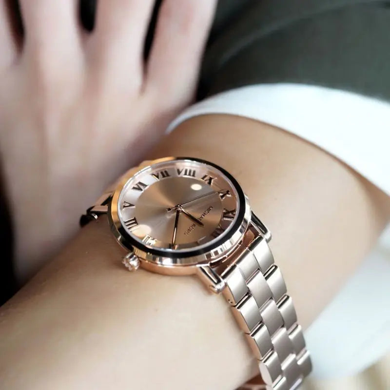 Shop Authentic Michael Kors Norie Rose Gold Dial Rose Gold Steel Strap Watch for Women - MK3561 - Luxxuri
