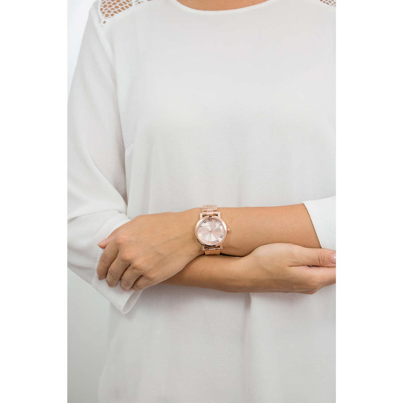 Shop Authentic Michael Kors Norie Rose Gold Dial Rose Gold Steel Strap Watch for Women - MK3561 - Luxxuri