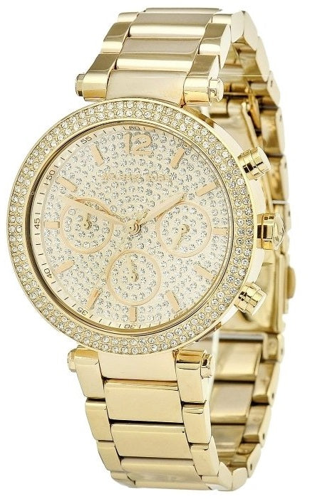 Shop Authentic Michael Kors Parker Gold Dial Gold Steel Strap Watch for Women - MK5856 - Luxxuri