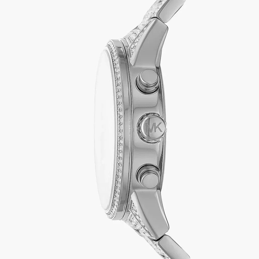 Michael Kors Ritz Chronograph Crystals Silver Dial Silver Steel Strap Watch for Women - MK6746