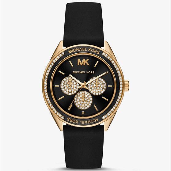 Shop Authentic Michael Kors Quartz Black Dial Black Silicone Strap Watch For Women - MK6944 - Luxxuri