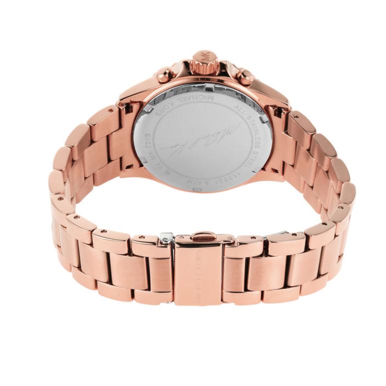 Shop Authentic Michael Kors Everest Chronograph Silver Dial Rose Gold Steel Strap Watch For Women - MK7213 - Luxxuri