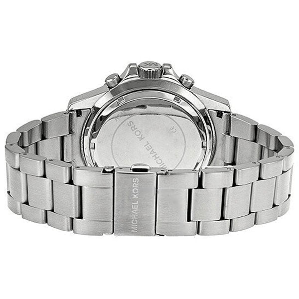 Shop Authentic Michael Kors Everest Chronograph Black Dial Silver Steel Strap Watch For Men - MK8256 - Luxxuri