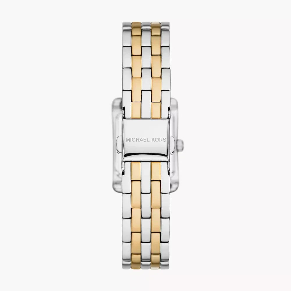 Shop Authentic Michael Kors Three-Hand White Dial Two Tone Steel Strap Watch for Women - MKO1035 - Luxxuri