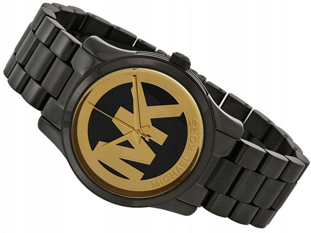 Shop Authentic Michael Kors Runway Black Dial Black Steel Strap Watch for Women - MK6057 - Luxxuri