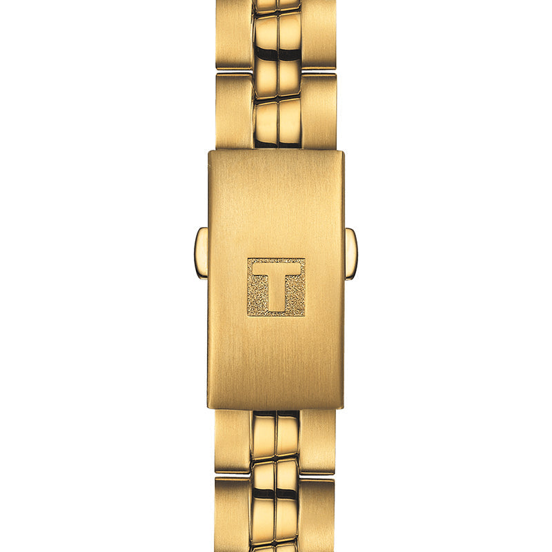 Shop Authentic Tissot T Classic PR 100 Lady White Dial Gold Steel Strap Watch for Women - T101.210.33.031.00 - Luxxuri