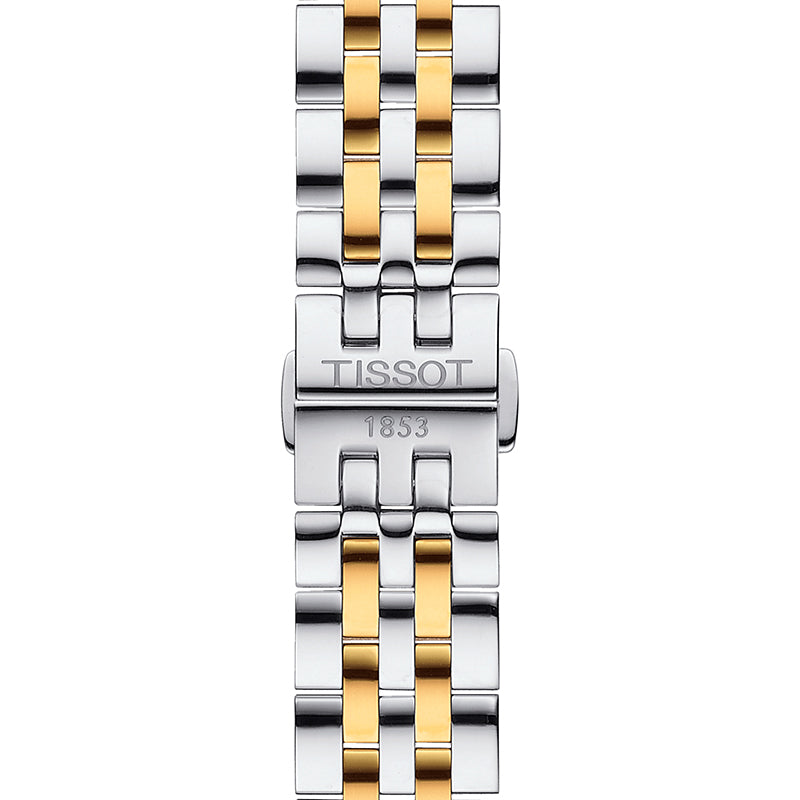Shop Authentic Tissot T Classic Tradition White Dial Two Tone Mesh Bracelet Watch for Women - T063.210.22.037.00 - Luxxuri