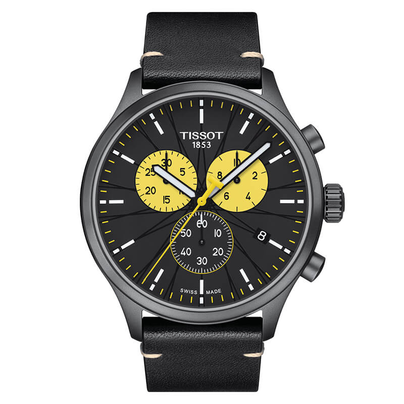 Shop Authentic Tissot Chrono XL Tour De France Special Edition Black Dial Black Leather Strap Watch for Men - T116.617.36.051.11 - Luxxuri