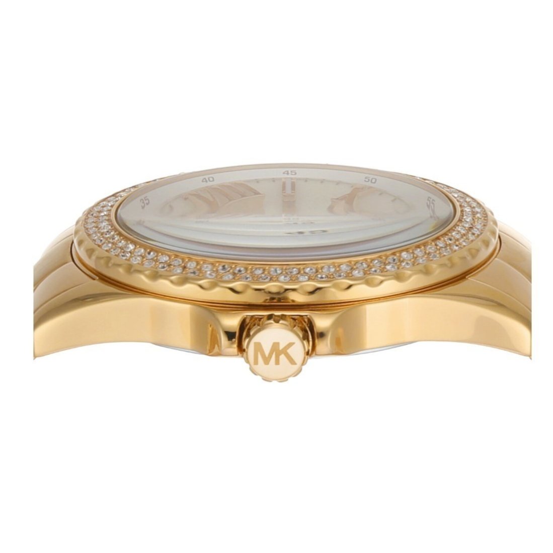 Shop Authentic Michael Kors Everest Three-Hand Mother of Pearl White Dial Gold Steel Strap Watch For Women - MK7363 - Luxxuri