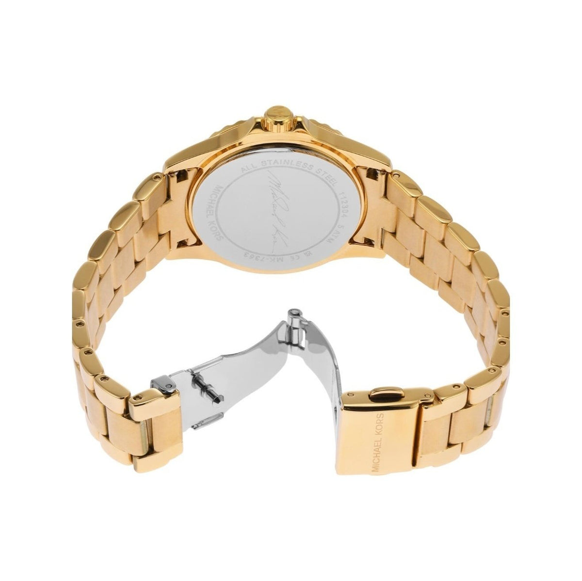 Shop Authentic Michael Kors Everest Three-Hand Mother of Pearl White Dial Gold Steel Strap Watch For Women - MK7363 - Luxxuri