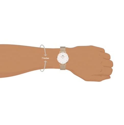 Shop Authentic Daniel Wellington Petite Melrose White Dial Rose Gold Mesh Strap Watch For Women - DW00100305 - Luxxuri