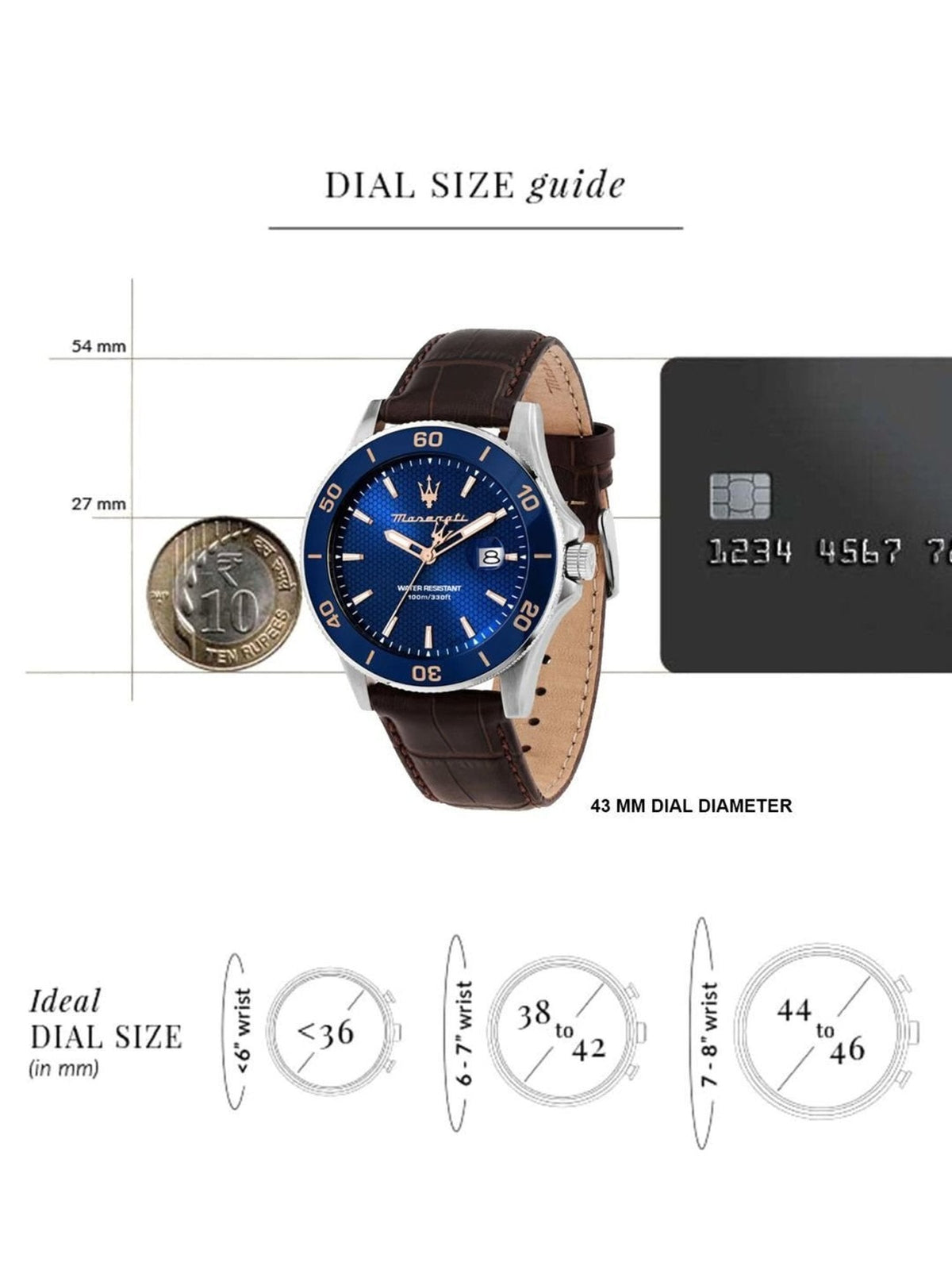 Shop Authentic Maserati Competizione Analog Blue Dial Brown Leather Strap Watch for Men - R8851100004 - Luxxuri