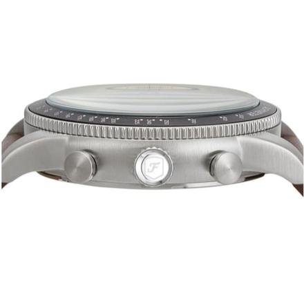 Shop Authentic Fossil Sport Tourer Chronograph White Dial Brown Leather Strap Watch for Men - FS6042 - Luxxuri