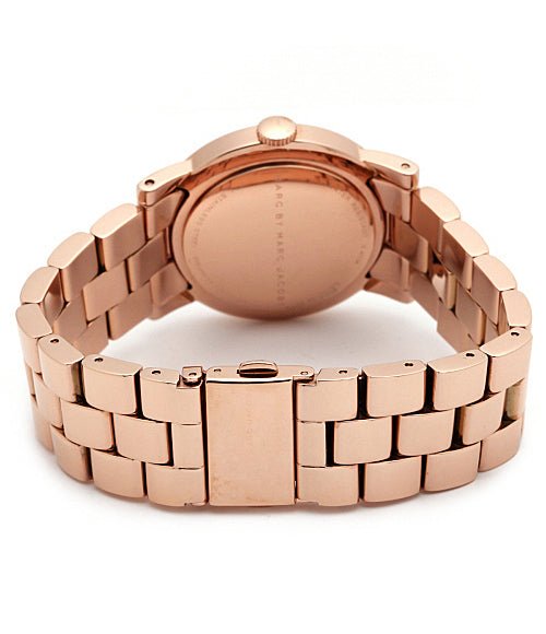 Shop Authentic Marc Jacobs Amy White Dial Rose Gold Steel Strap Watch for Women - MBM3077 - Luxxuri