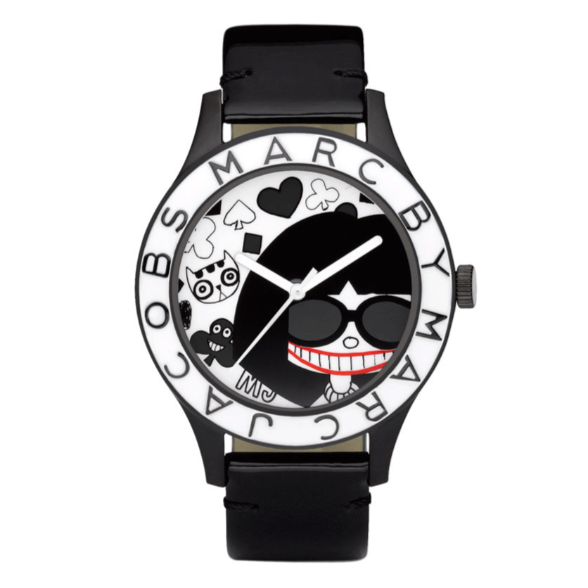 Shop Authentic Marc Jacobs White & Black Dial Black Leather Strap Watch for Women - MBM1148 - Luxxuri