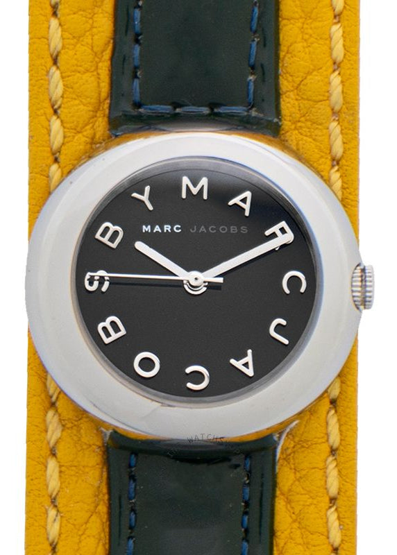 Shop Authentic Marc Jacobs Black Dial Black Leather Strap Watch for Women - MBM1071 - Luxxuri