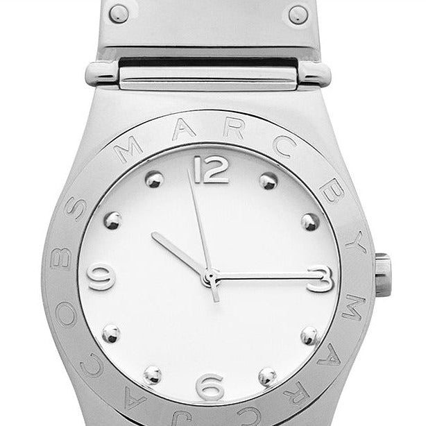 Shop Authentic Marc Jacobs White Dial Silver Steel Strap Watch for Women - MBM3030 - Luxxuri