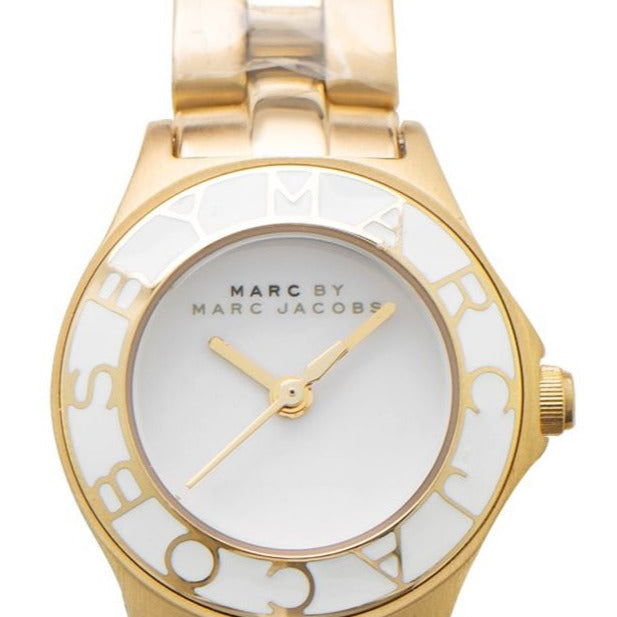 Shop Authentic Marc Jacobs Amy White Dial Gold Steel Strap Watch for Women - MBM3051 - Luxxuri