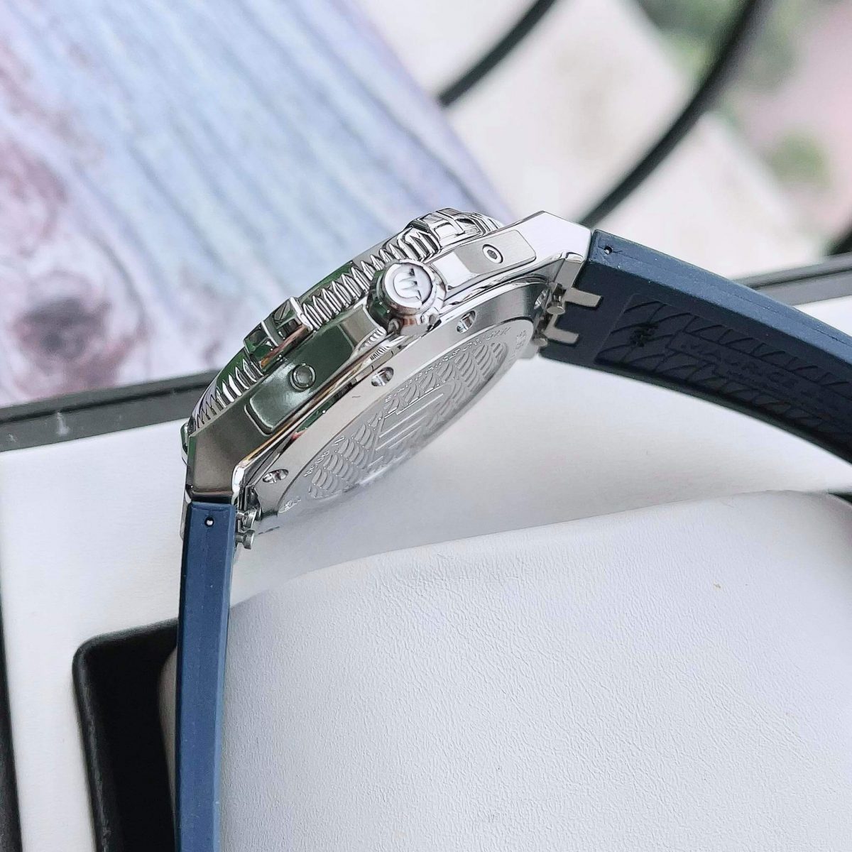 Shop Authentic Maurice Lacroix Aikon Venturer Blue Dial Blue Rubber Strap Watch for Men - AI6058-SS001-430-1 - Luxxuri