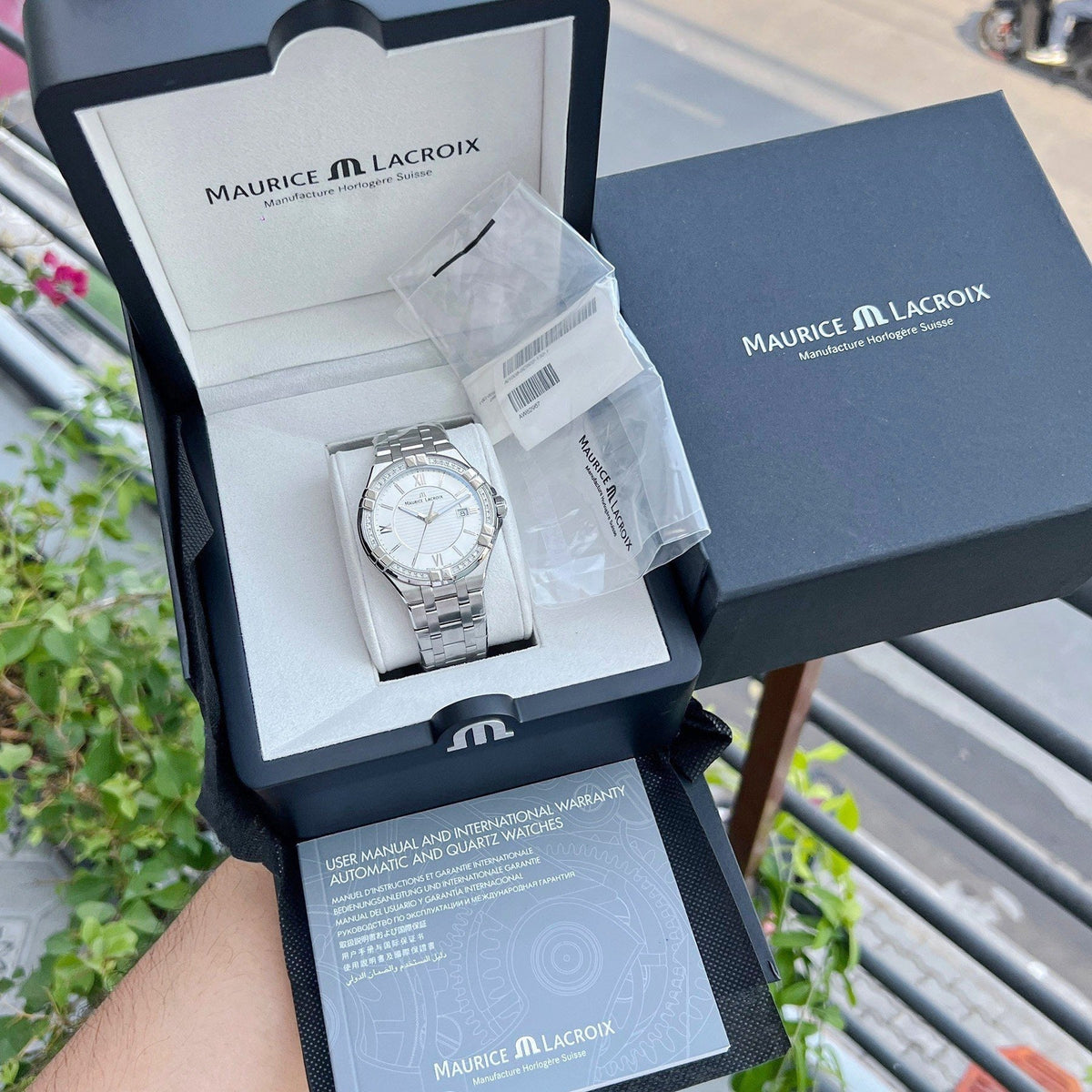 Shop Authentic Maurice Lacroix Aikon Date White Dial Silver Steel Strap Watch for Men - AI1008-SS002-131-1 - Luxxuri