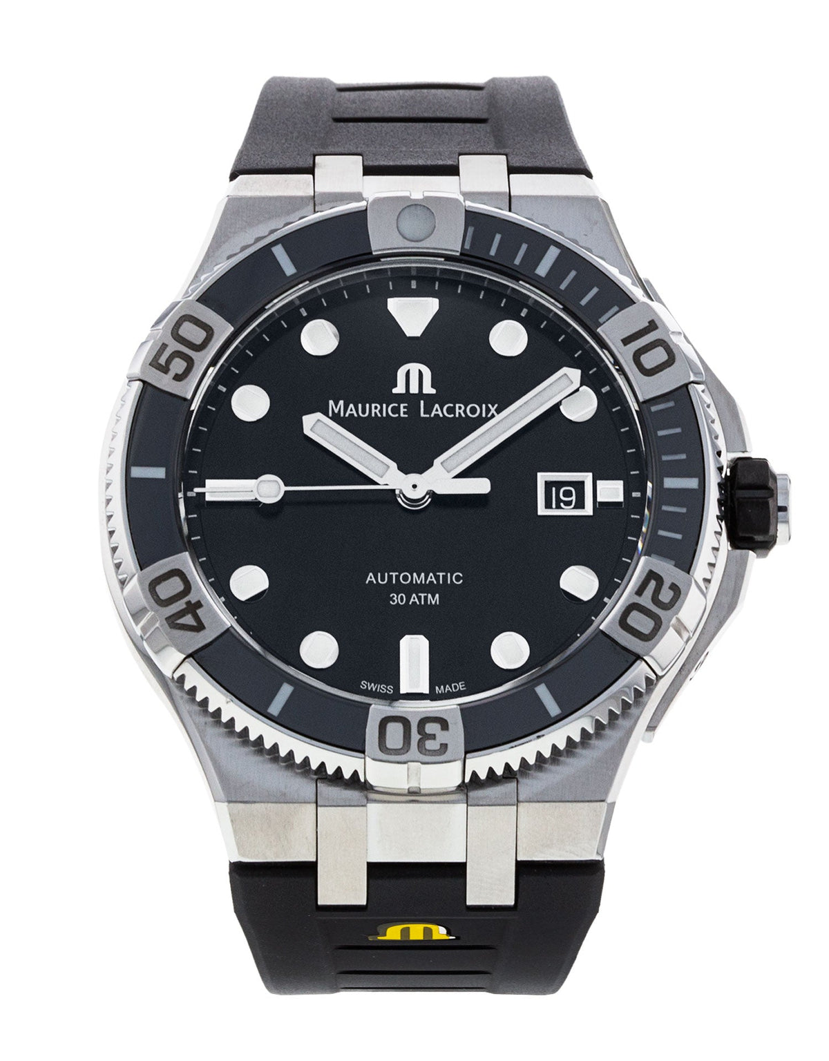 Shop Authentic Maurice Lacroix Aikon Venturer Black Dial Black Rubber Strap Watch for Men - AI6058-SS001-330-1 - Luxxuri