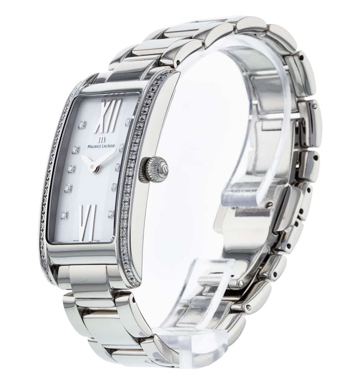Shop Authentic Maurice Lacroix Fiaba Diamonds White Dial Silver Steel Strap Watch for for Women - FA2164-SD532-170 - Luxxuri
