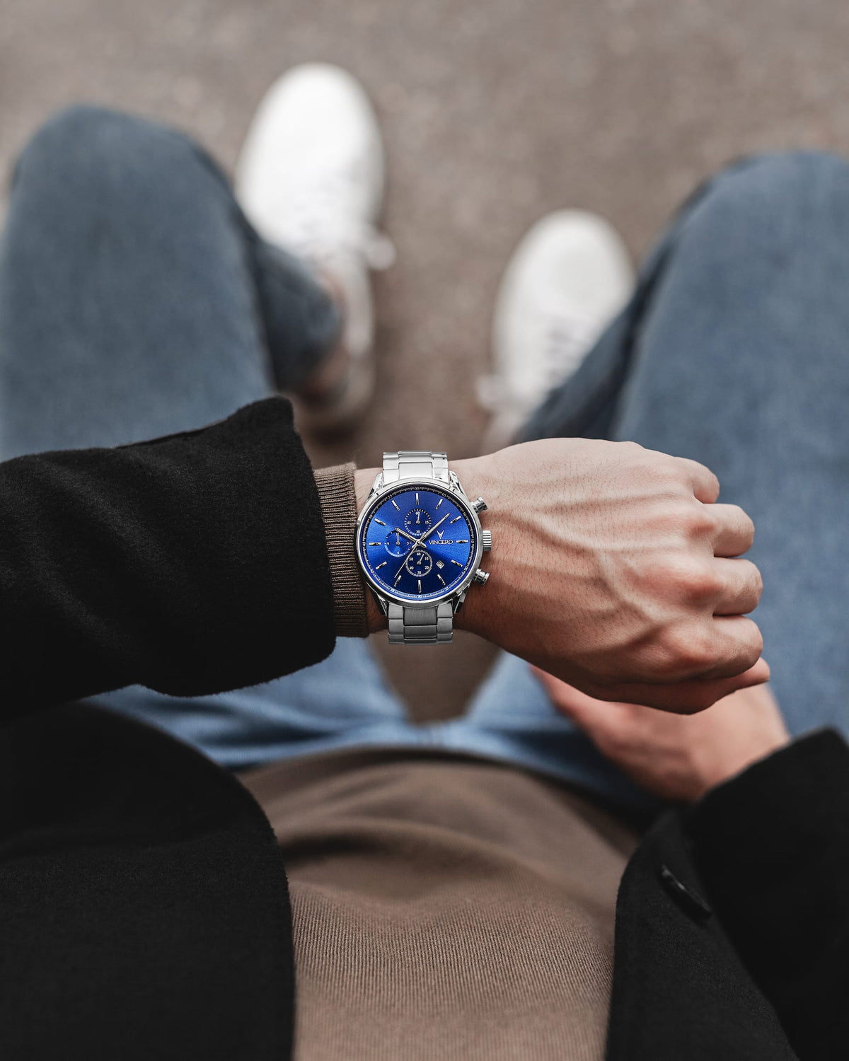 Shop Authentic Calvin Klein City Chronograph Blue Dial Silver Steel Strap Watch for Men - K2G2714N - Luxxuri