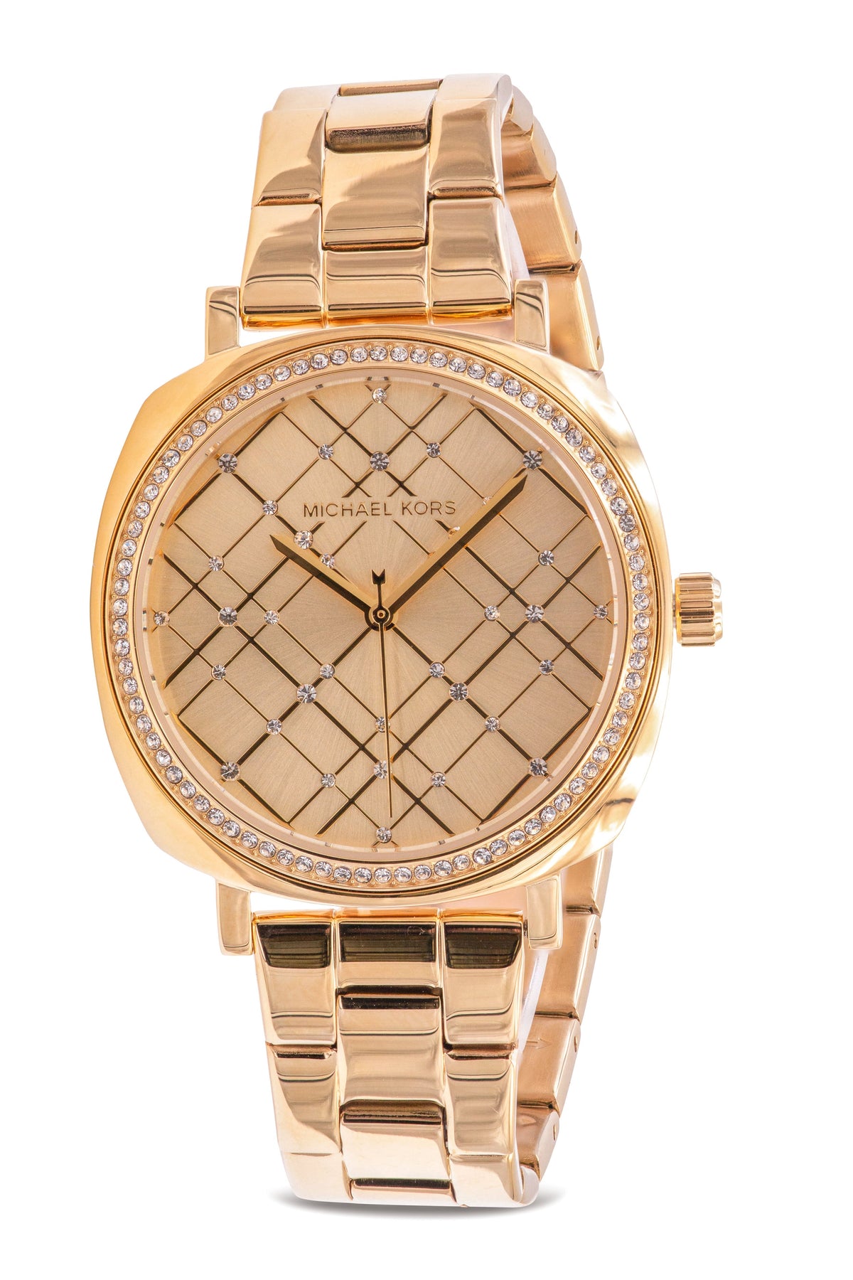 Shop Authentic Michael Kors Nia Quartz Gold Dial Gold Steel Strap Watch For Women - MK3989 - Luxxuri