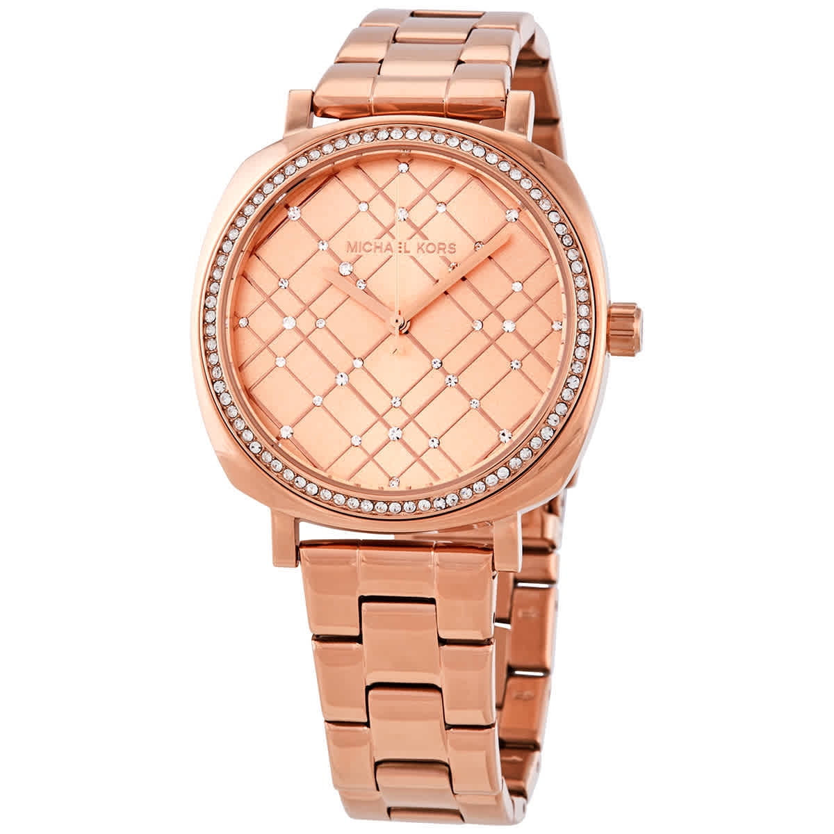 Shop Authentic Michael Kors Nia Quartz Rose Gold Dial Rose Gold Steel Strap Watch For Women - MK3990 - Luxxuri