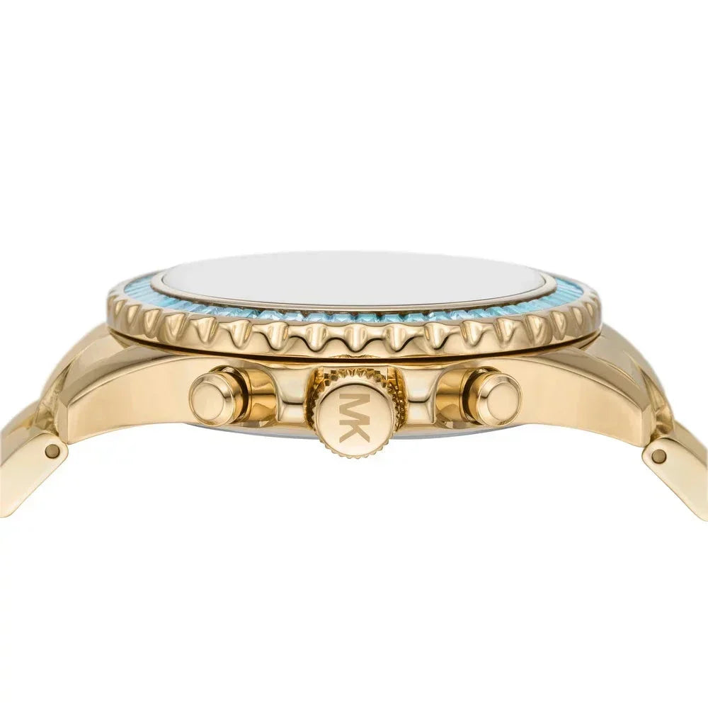Shop Authentic Michael Kors Everest Chronograph Gold Dial Gold Steel Strap Watch For Women - MK7210 - Luxxuri