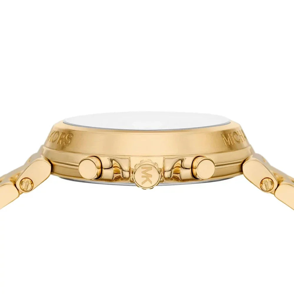 Michael Kors Maren Chronograph Gold Dial Gold Steel Strap Watch for Women - MK7493