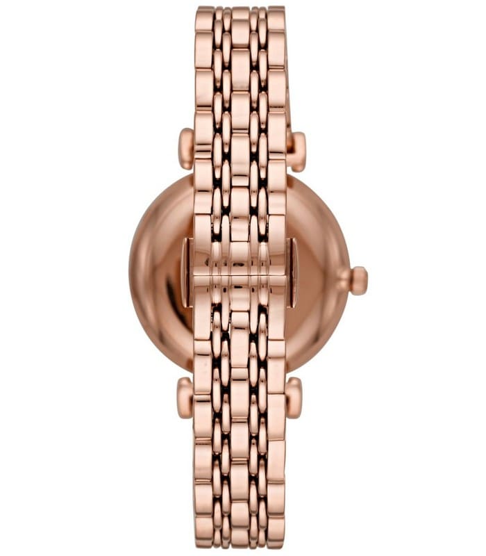 Shop Authentic Emporio Armani Mother of Pearl Dial Rose Gold Steel Strap Watch For Women - AR11110 - Luxxuri