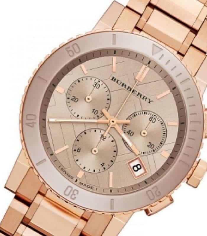 Shop Authentic Burberry The City Rose Gold Dial Rose Gold Steel Strap Watch for Women - BU9703 - Luxxuri
