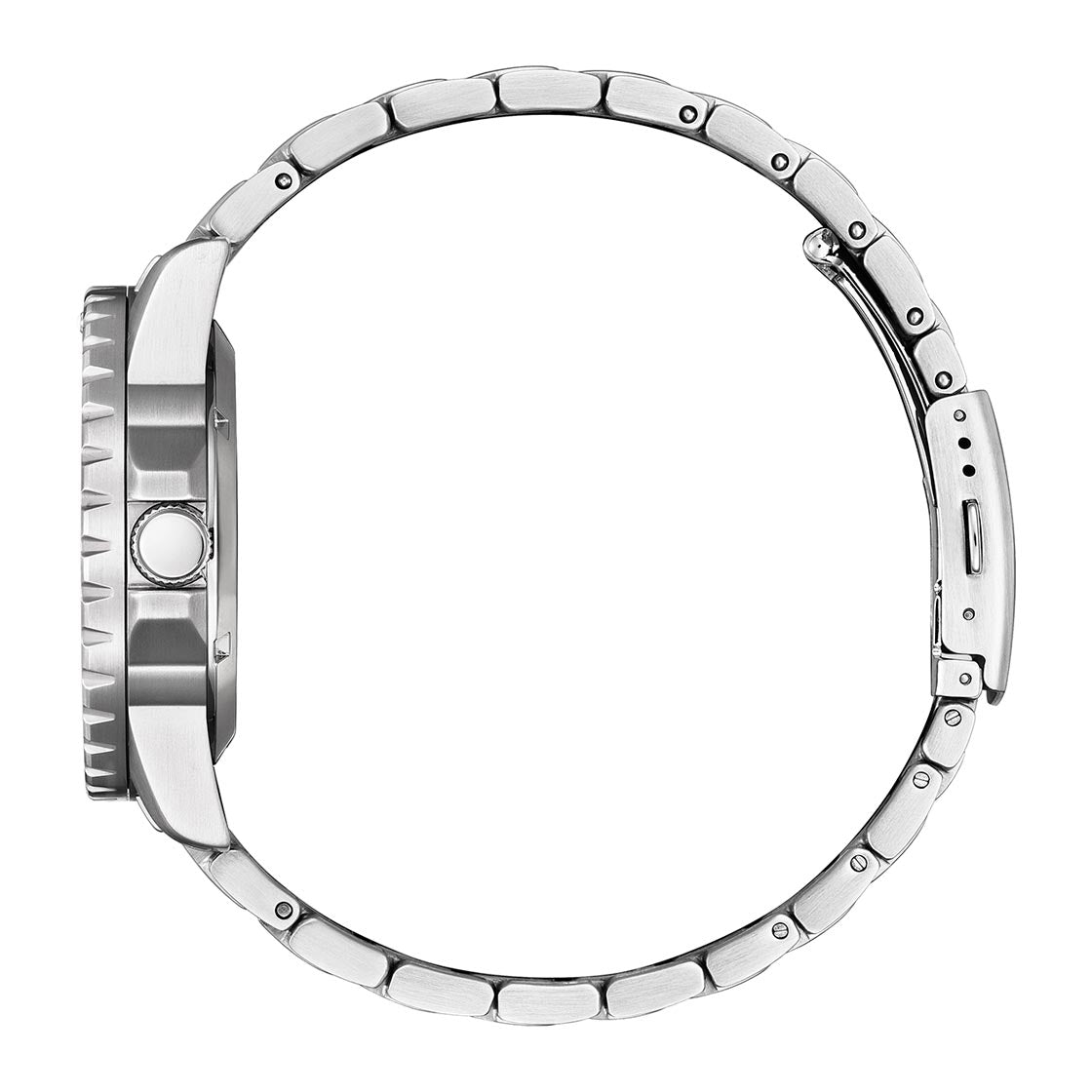 Shop Authentic Citizen Mechanical Black Dial Silver Steel Strap Watch For Men - NJ0120-81E - Luxxuri