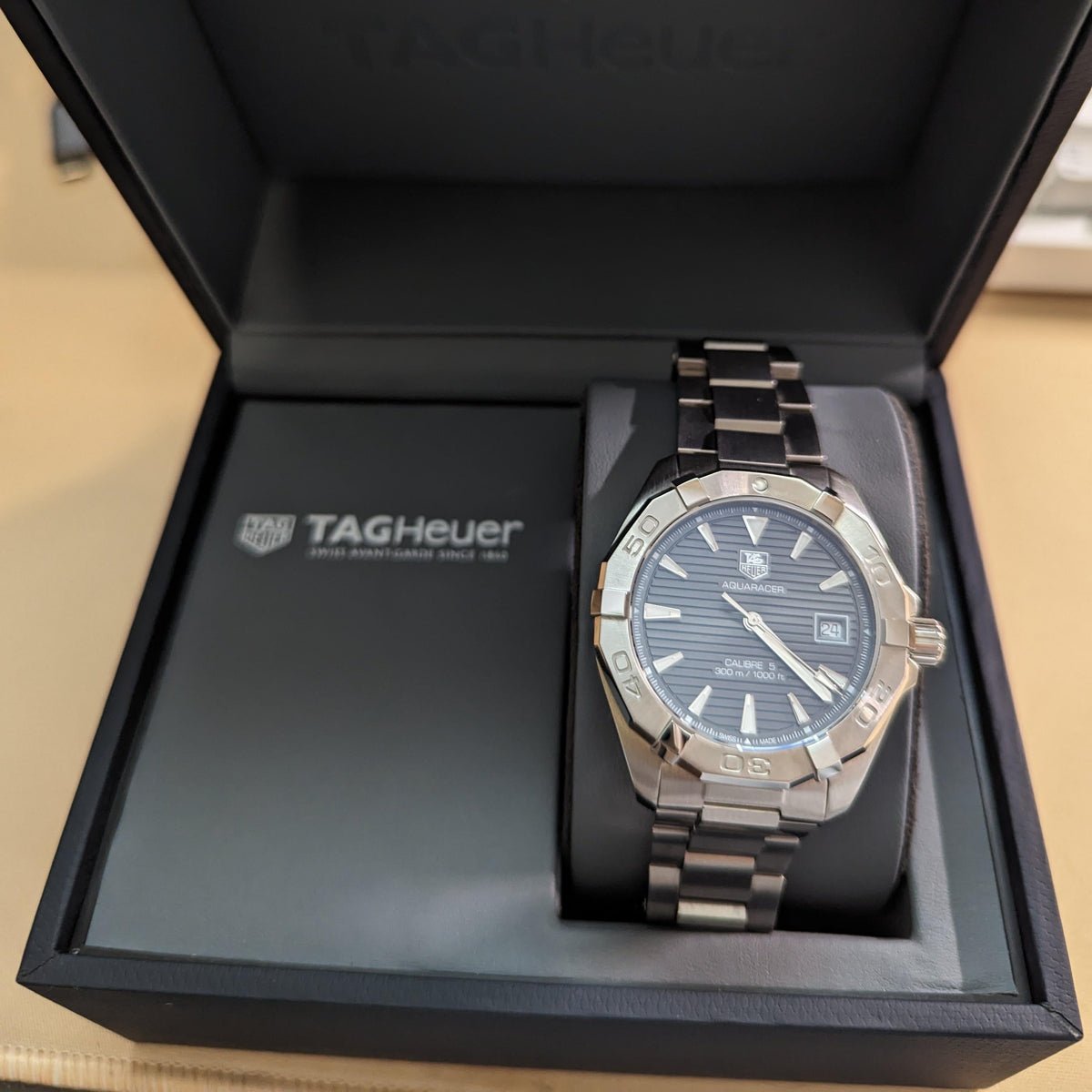 Shop Authentic Tag Heuer Aquaracer Black Dial Watch for Men - WAY2110.BA0928 - Luxxuri