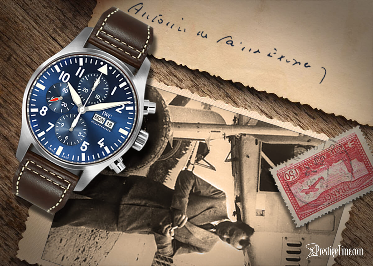 Shop Authentic IWC Pilot’s Watch Chronograph Edition “Le Petit Prince” Blue Dial Brown Leather Strap Watch for Men - IW377714 - Luxxuri