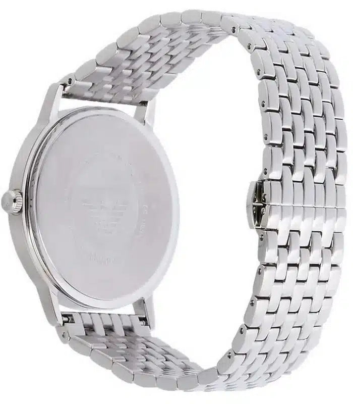 Shop Authentic Emporio Armani Kappa Quartz Blue Dial Silver Steel Strap Watch For Men - AR80010 - Luxxuri