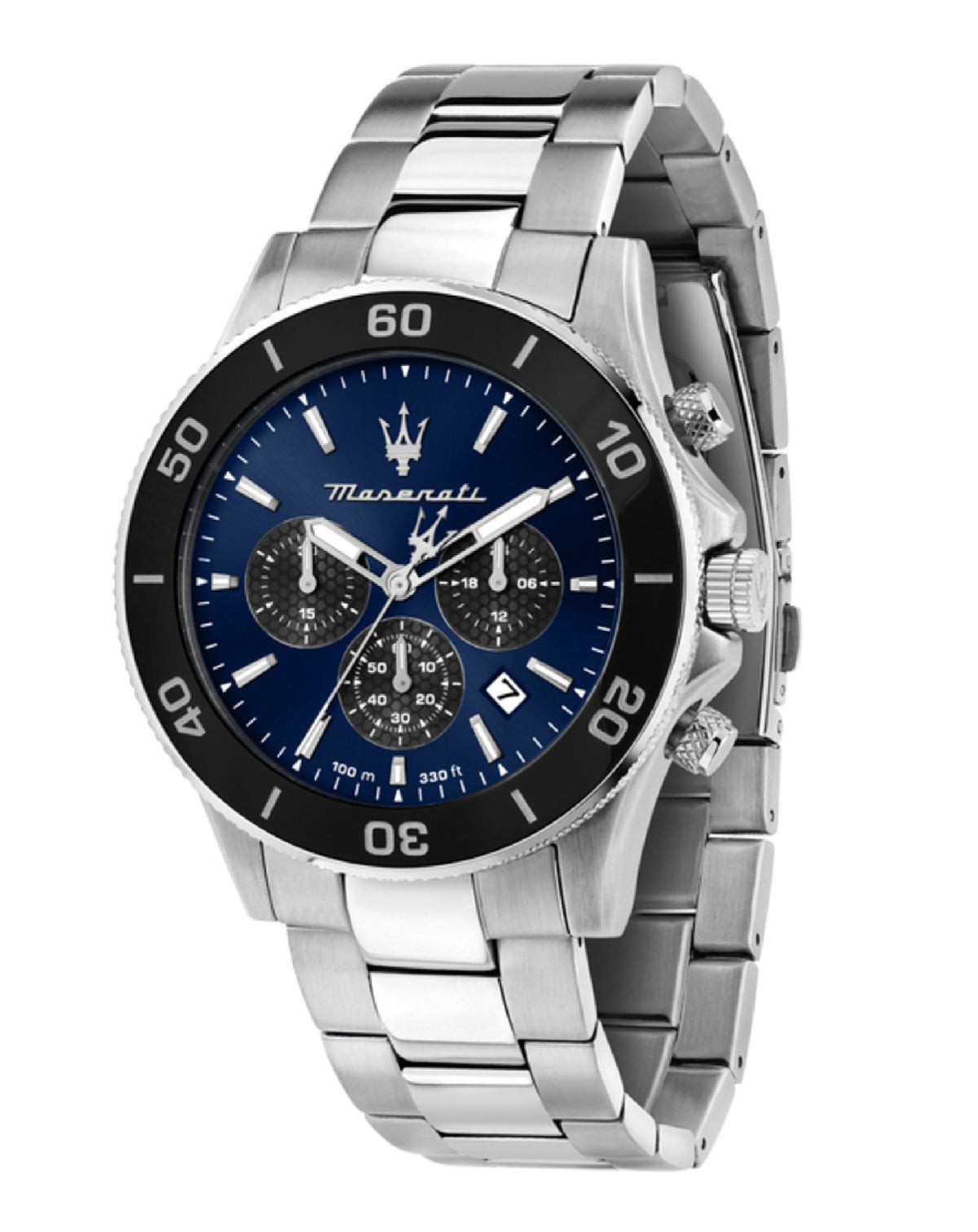 Shop Authentic Maserati Competizione Chronograph Blue Dial Silver Steel Strap Watch For Men - R8873600009 - Luxxuri
