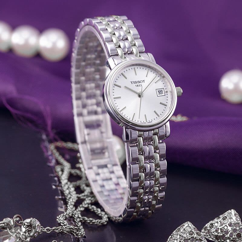 Shop Authentic Tissot T Classic Desire White Dial Silver Steel Strap Watch for Women - T52.1.281.31 - Luxxuri