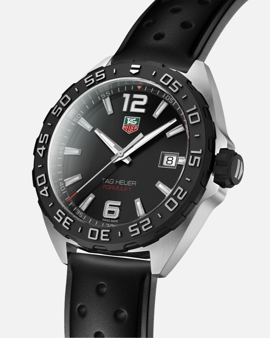 Shop Authentic Tag Heuer Formula 1 Quartz Black Dial Black Rubber Strap Watch for Men - WAZ1110.FT8023 - Luxxuri