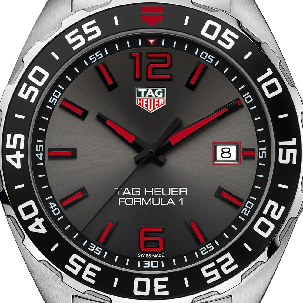 Shop Authentic Tag Heuer Formula 1 Quartz Anthracite Dial Silver Steel Strap Watch for Men - WAZ1018.BA0842 - Luxxuri